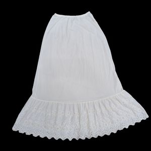 VTG Flair *Sz Large * Maxi Long Slip Extender Wide Lace Cream Ivory Full Length